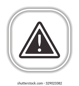 attention sign with exclamation mark  Modern design flat style icon