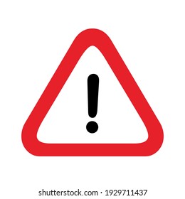 Attention sign with exclamation mark symbols