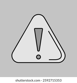 Attention sign with exclamation mark vector icon. Risk sign. Danger symbol. Security sign. Graph symbol for your web site design, logo, app, UI