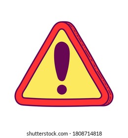 signo de exclamación atención aviso de la mano de la mano