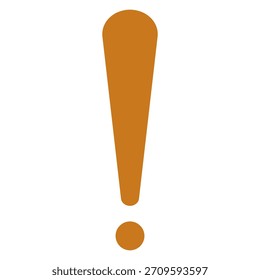 Un signo de atención con un signo de exclamación. El letrero es amarillo con un mango recortado en la parte superior