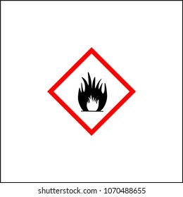 Attention sign , flammable sing - vector illustration