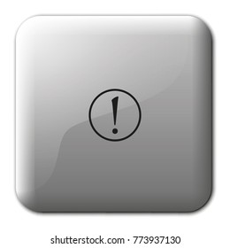 Attention sign flat vector icon. Exclamation mark. Hazard warning symbol.