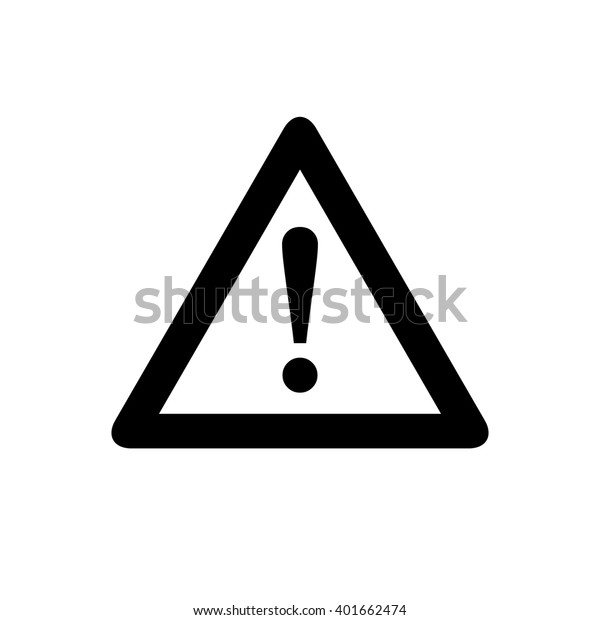 Attention Sign Icon Black Icon Isolated Stock Vector (Royalty Free ...