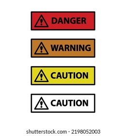 Attention sign icon , Danger , Warning , Caution icon isolated on white background. Vector illustration