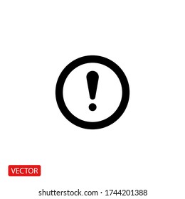 Attention sign icon. Exclamation mark. Vector illustration EPS 10.