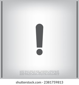 Attention sign icon. Exclamation mark. Attention sign vector.