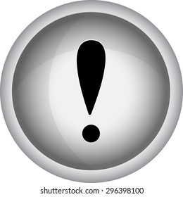 Attention sign icon. Exclamation mark. Hazard warning symbol. button  Modern UI website navigation. Vector
