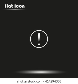 Attention sign icon. Exclamation mark. Hazard warning symbol.
