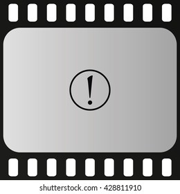 Attention sign icon. Exclamation mark. Hazard warning symbol.