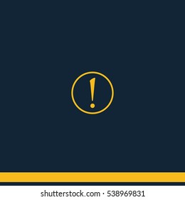 Attention sign icon. Exclamation mark. Hazard warning symbol.