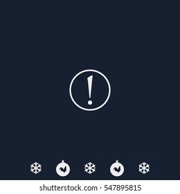 Attention sign icon. Exclamation mark. Hazard warning symbol.