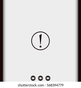 Attention sign icon. Exclamation mark. Hazard warning symbol.