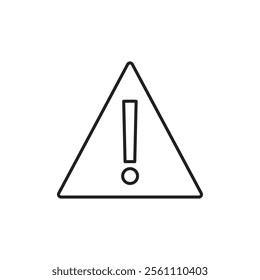 Attention sign icon Outline vector line symbol
