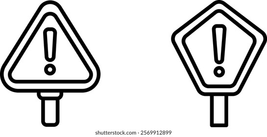 "Attention Sign Icon Representing Warnings, Alerts, and Cautionary Notices for Safety"