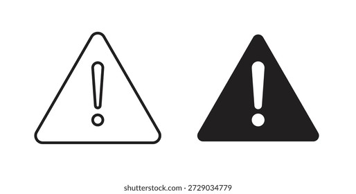 Vectores simples del icono de la señal de la atención en negro, convenientes para los proyectos
