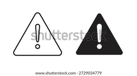 attention sign icon simple vectors in black, suitable for projects