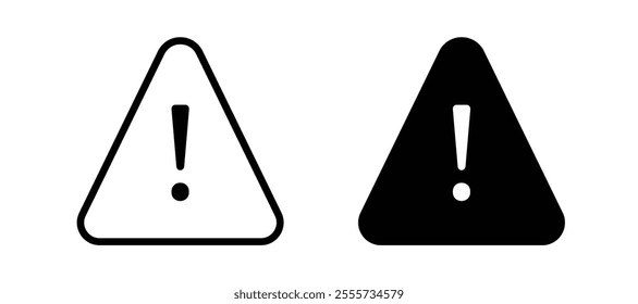 attention sign icon symbol collection on white background.