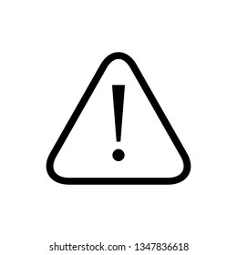 Attention sign icon in trendy flat vector design