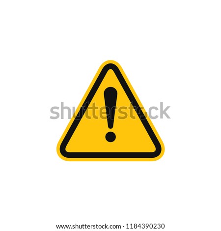 attention sign icon in trendy flat design 