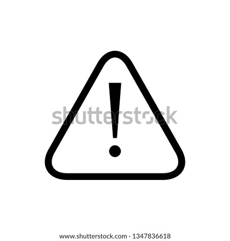 Attention sign icon in trendy flat vector design