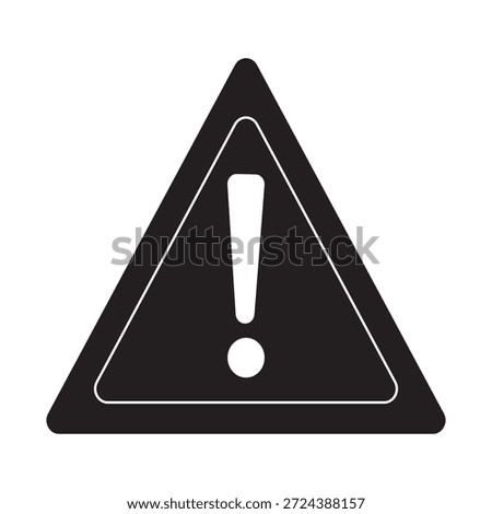 Attention sign icon in trendy flat design . Exclamation sign, warning icon vector illustration - Vector