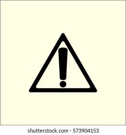 Attention sign icon, triangle warning vector illustration
