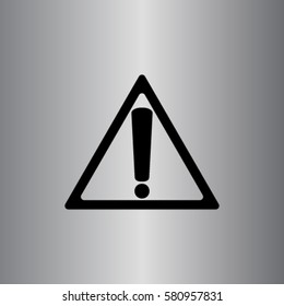 Attention sign icon, triangle warning vector illustration