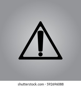 Attention sign icon, triangle warning vector illustration