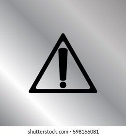 Attention sign icon, triangle warning vector illustration