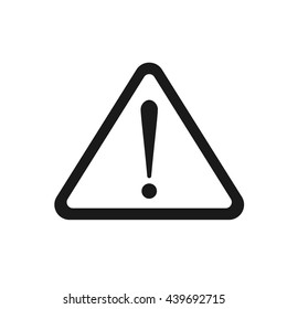 Attention sign icon Vector. Flat vector illustration in black on white background. EPS 10