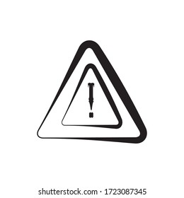 Ilustración vectorial de icono de signo de atención