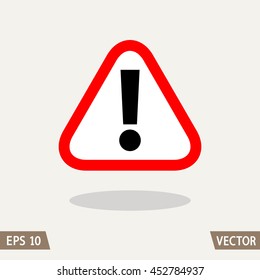 Attention sign icon. Vector illustration for web and commercial use.
