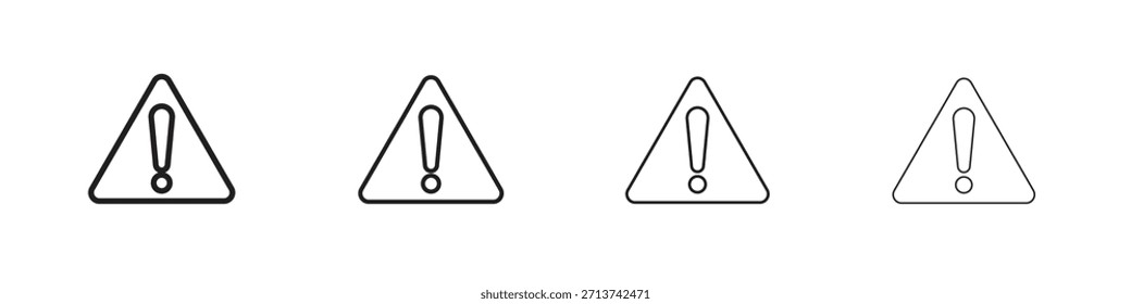 icono de signo de atención. Vector de pictogramas aislados.