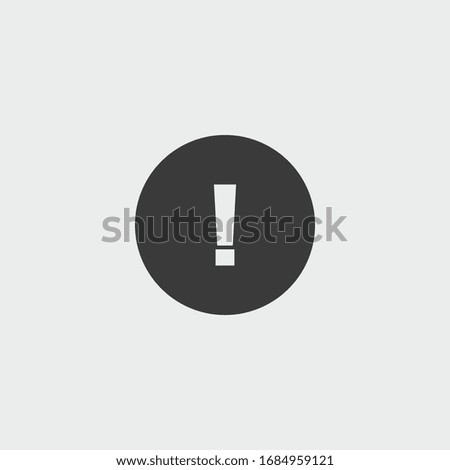 attention sign icon. attention sign vector on gray background