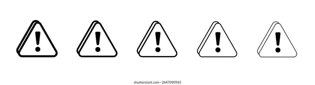 attention sign icon vector outline symbol or illustration