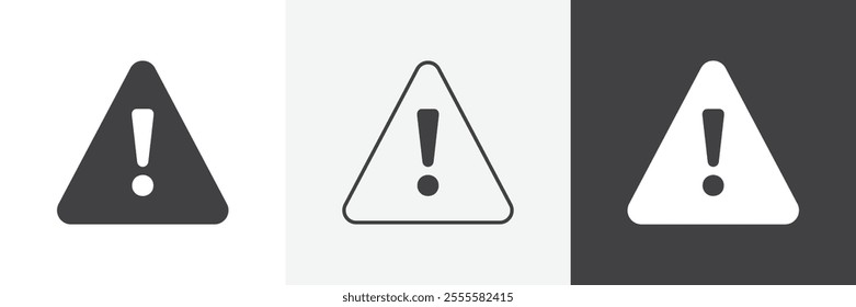 attention sign icon vector set for ui designs