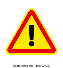 Attention sign icon. Warning symbol. Exclamation mark icon.