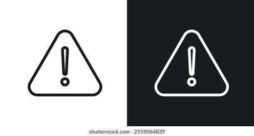 attention sign icons. vector set in black colors