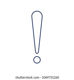 Attention sign illustration. Vector. Flat style black icon on white.