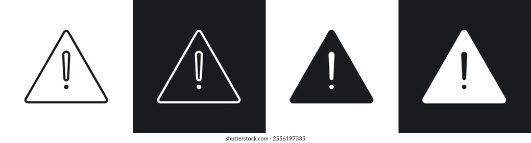 attention sign linear icon set for app, and web design.