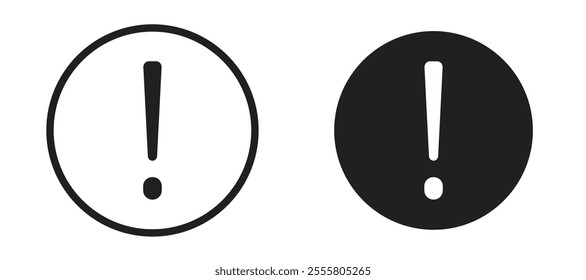 attention sign liner icon vector set.