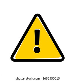 attention sign on white background. Vector icon.