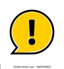 attention sign on white background. Vector icon.