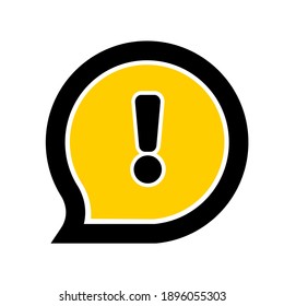 attention sign on white background. Vector icon.