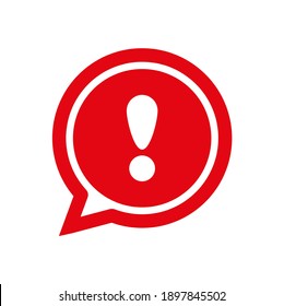 attention sign on white background. Vector icon.