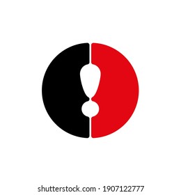 attention sign on white background. Vector icon.
