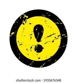 Aufmerksamkeitszeichen auf weißem Hintergrund. Vektorsymbol.