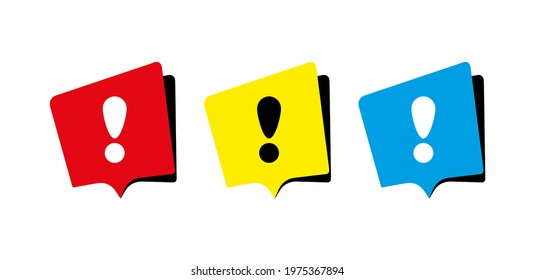 attention sign on white background. Vector icon.