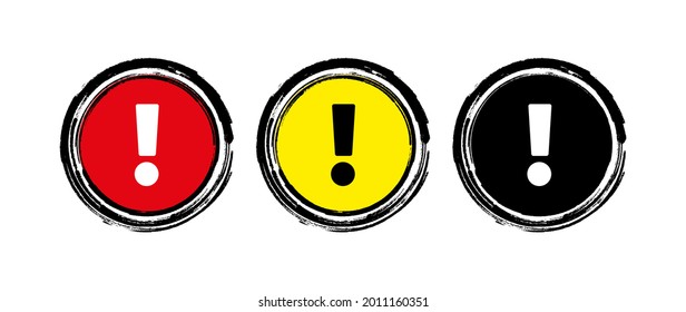 attention sign on white background. Vector icon.